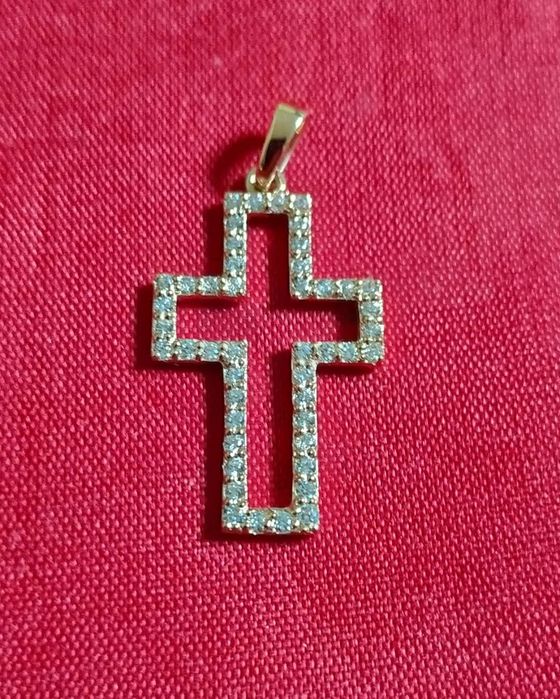 Підвіска * хрестик декоративний 2.3г-золото 585 проба