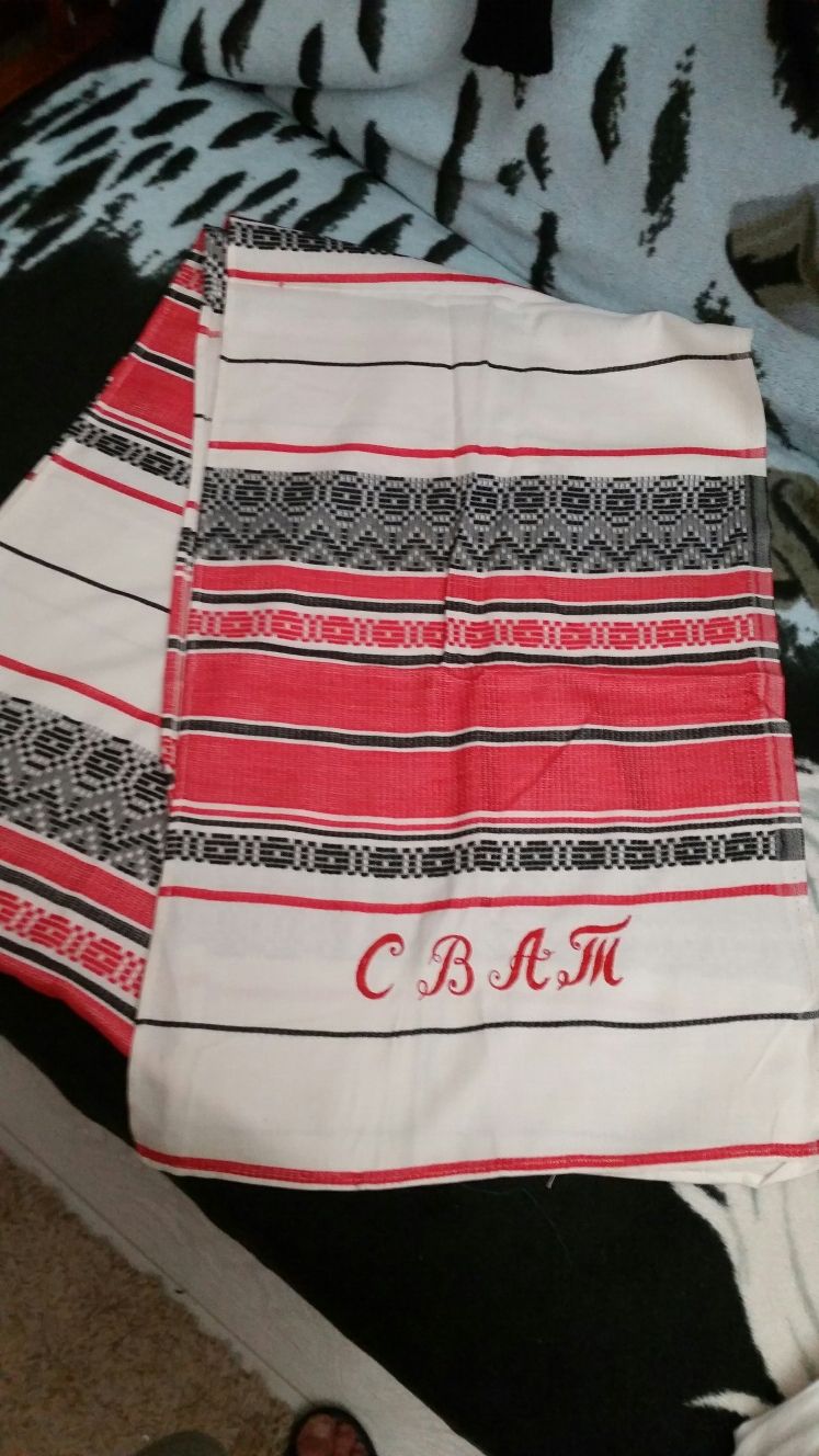 Рушник весільний тканий Сват