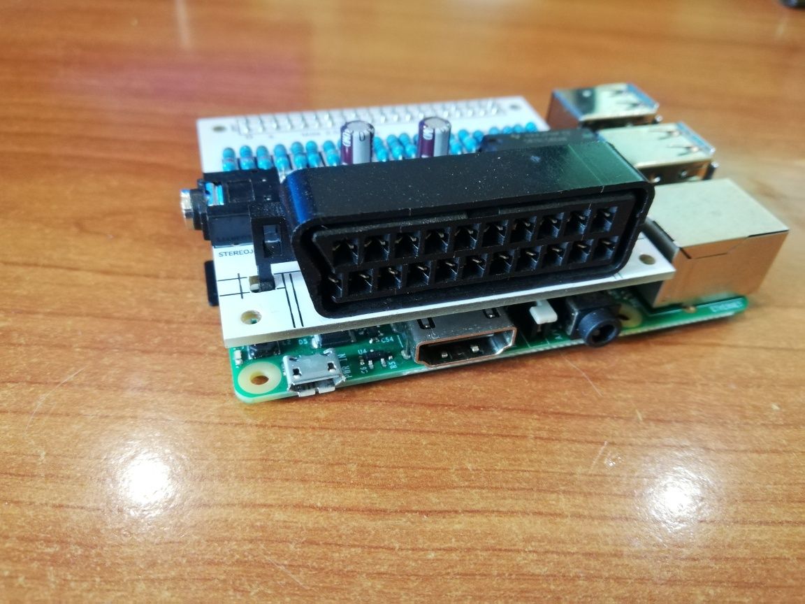 PI2Scart Adaptador SCART Saída RGB 15KHz para Raspberry pi 2/3 Via GPI