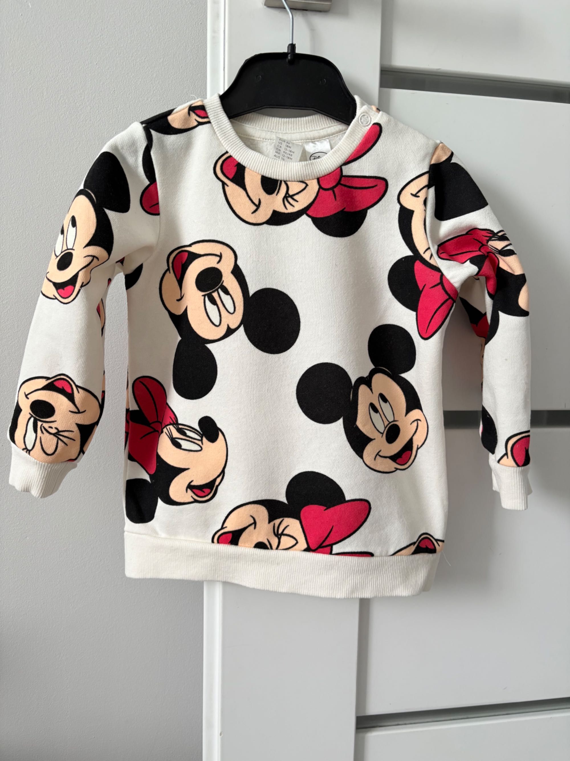 Komplet dresowy dres Myszka Minnie Mickey H&M 86