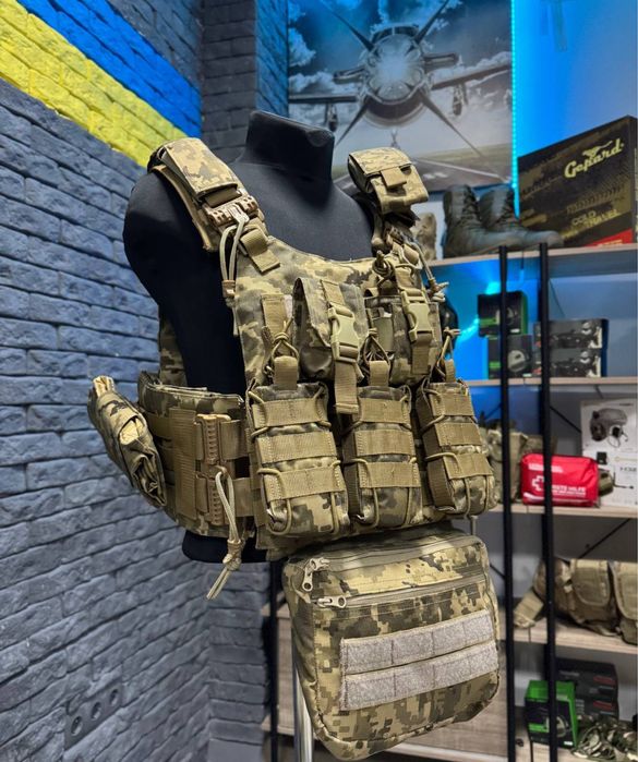 Оригинал плитоноска штурмовая М7 пиксель, бронижелет, плитоноска