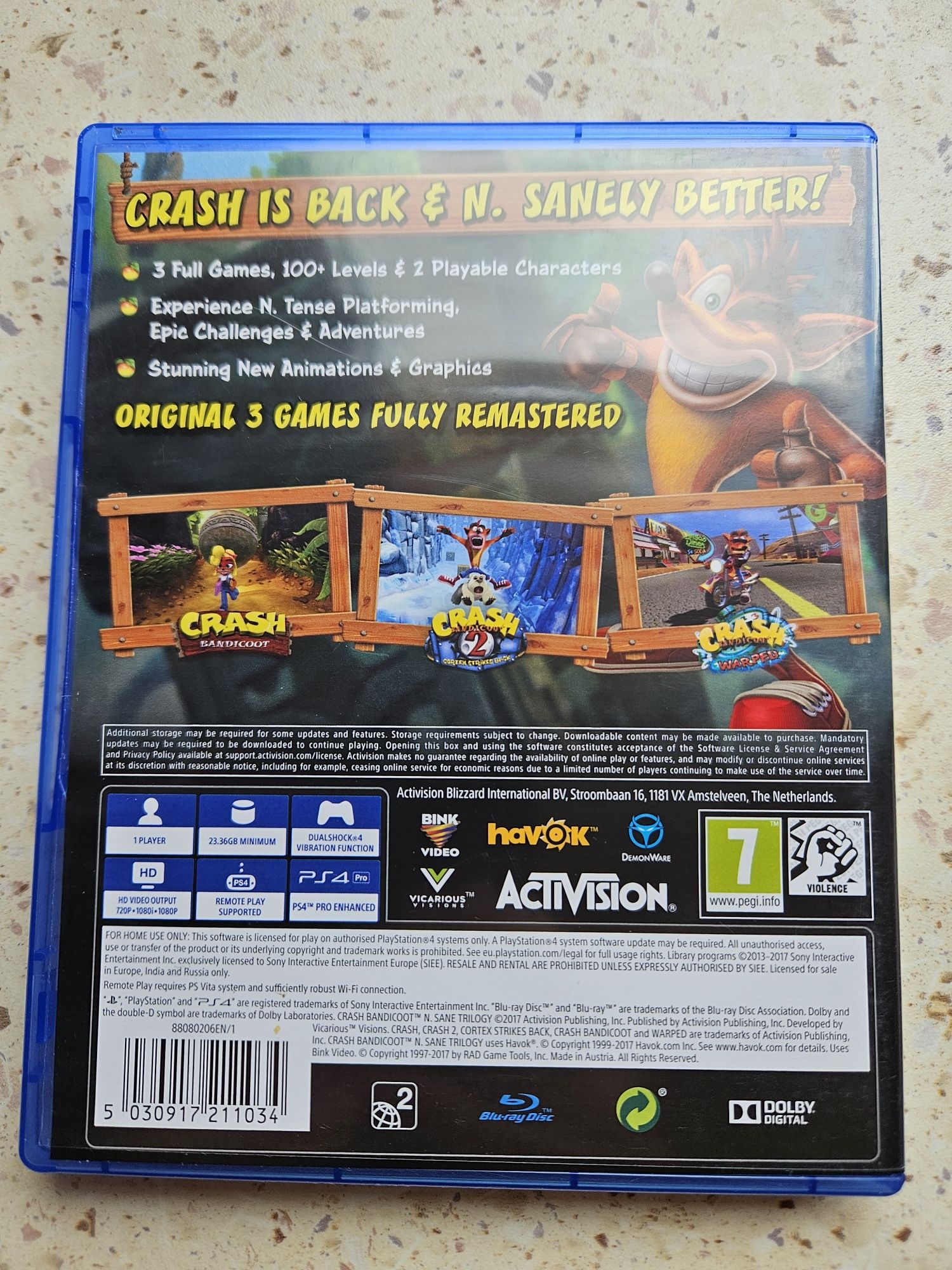 Crash Bandicoot Trilogy gra na PS4