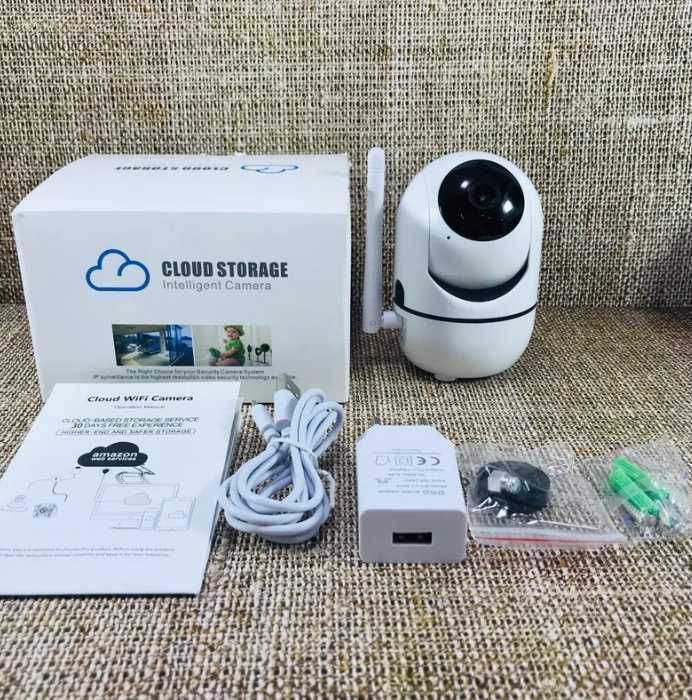 Поворотная камера видеонаблюдения wifi маленькая для дома, офиса