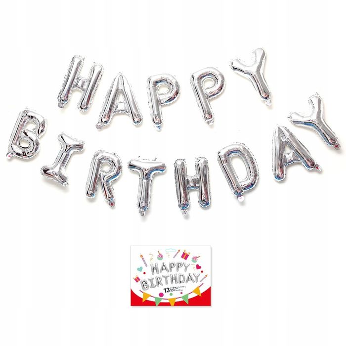 Oro Party Balonowa Dekoracja Girlanda balonowa Happy Birthday 40 cm
