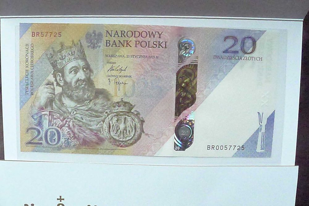 Banknot kolekc 20 zł 2025 r. Tysiąclecie Koronacji Bolesława Chrobrego
