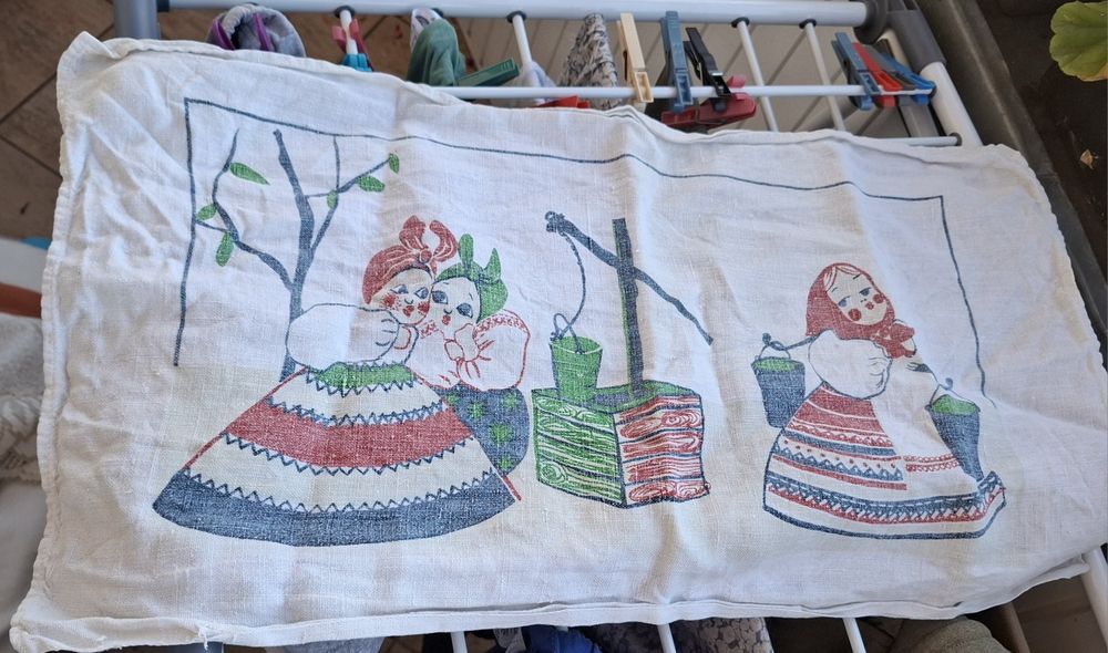 Stara ściereczka serwetka prl ściereczki serwetki