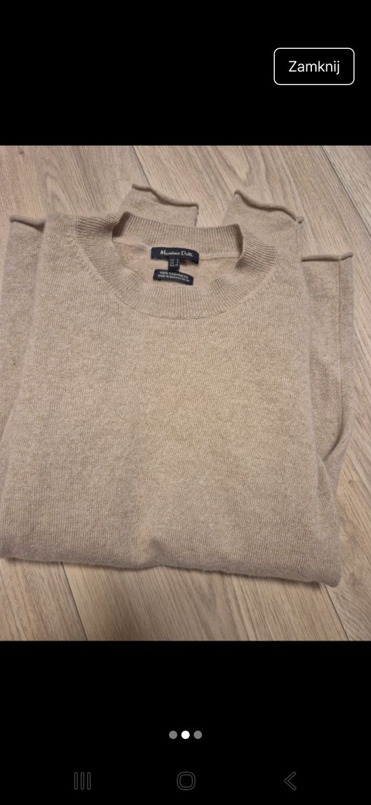Kaszmirowy sweterek massimo dutti S
