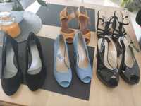 Zestaw butów damskich, szpilki, obcas, koturna, 35-36 rozmiar