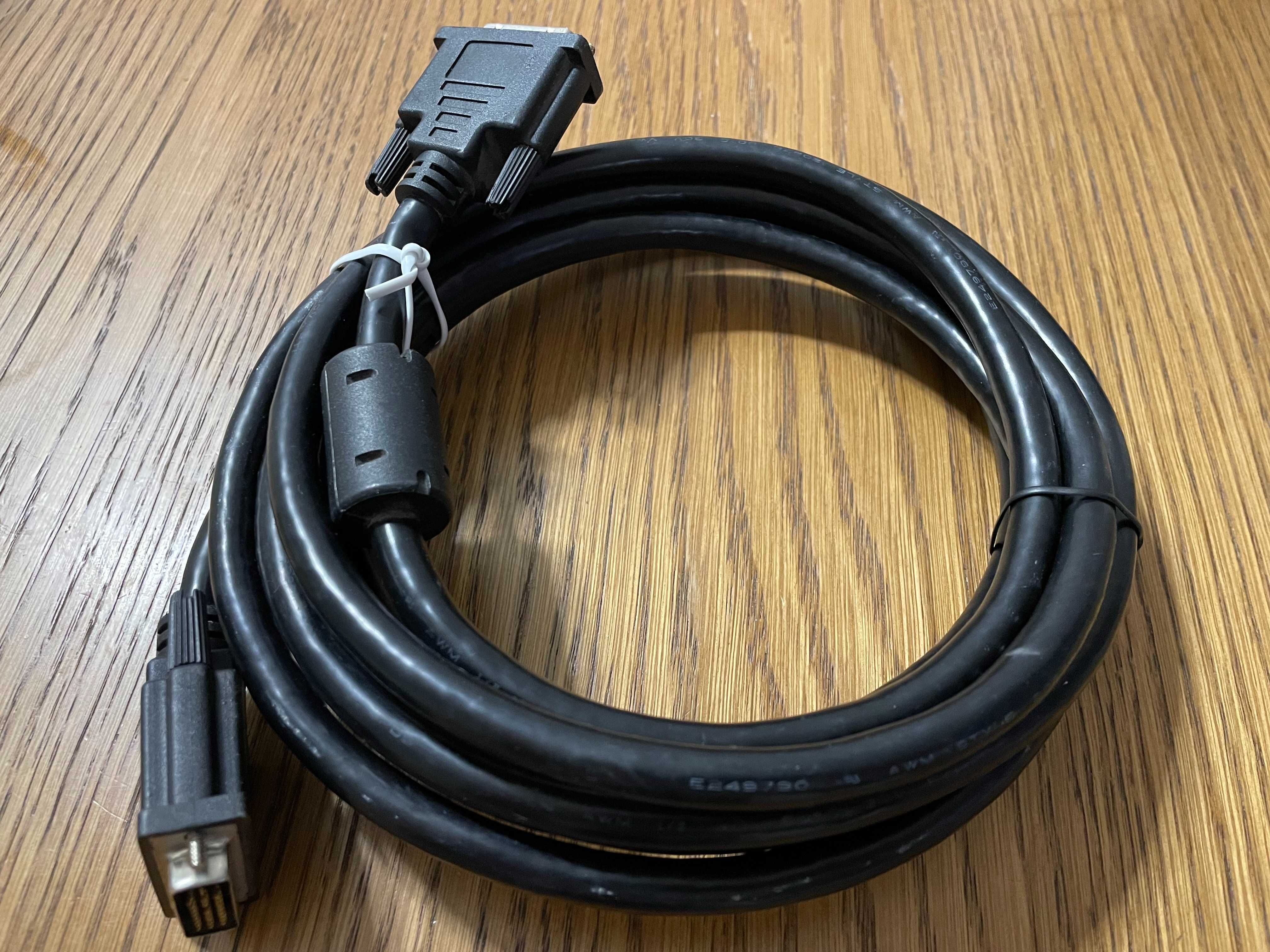 kabel przewód DVI - DVI wtyk dwustronny, długość ok. 3m