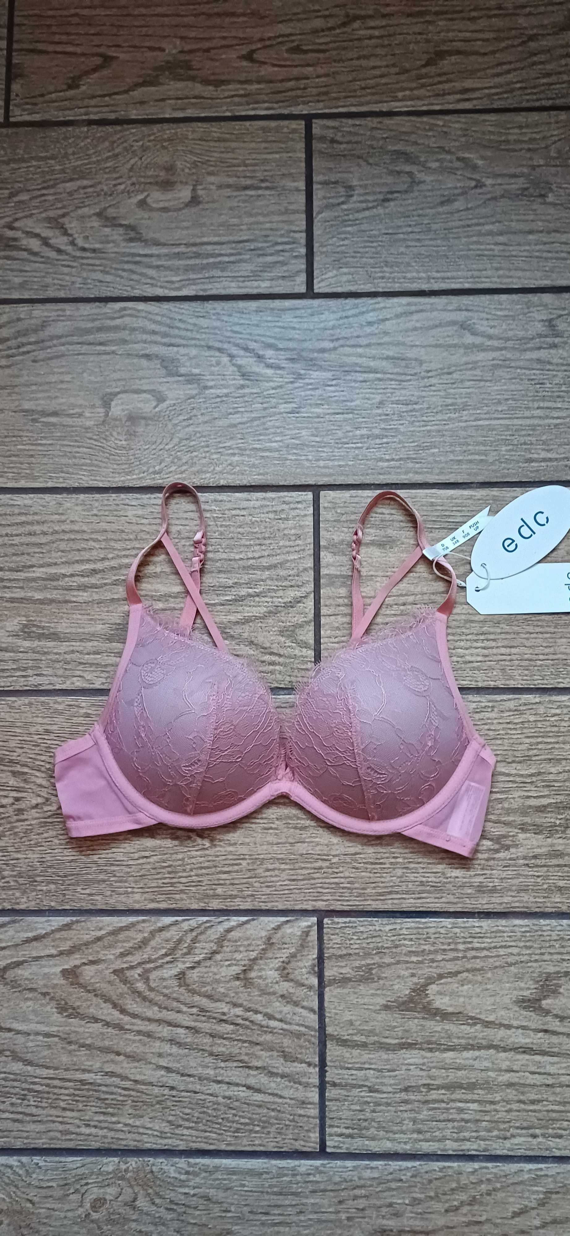 Nowy różowy biustonosz EDC by Esprit r. 75 B push up
