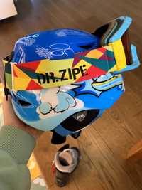 kask uvex airwing2 rozm 46-50 cm + gogle dr. Zipe  - kompl