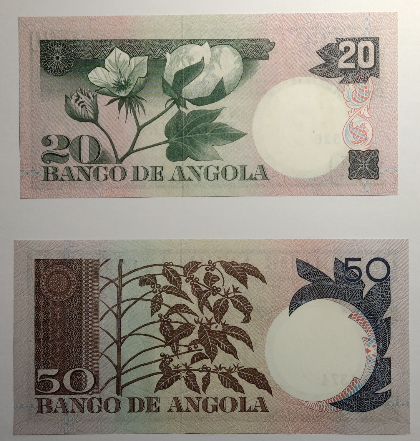 Notas de Angola (20 e 50 Escudos de 1973)