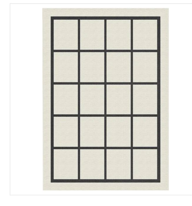 2 Tapetes desenho BROADWAY  BRANCO/PRETO