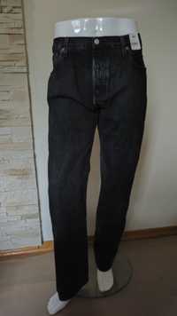 Levi's 501 czarne męskie jeansy rozm 38/32 jak 38/34