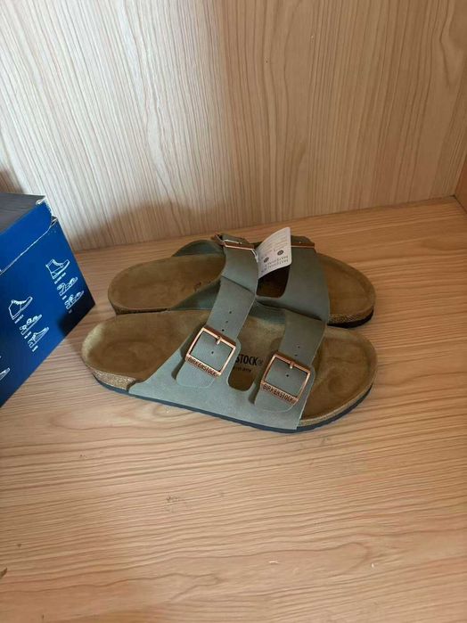 "Buty Trampki" Birkenstock_Woskolejny_zielony_kapcie R.40