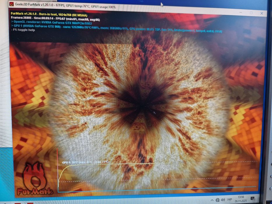 MSI GTX960 GAMING 2GB 128BIT Відеокарта Стан гарний