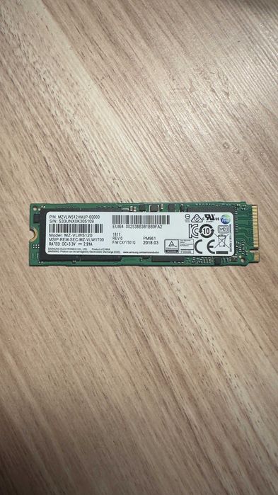 Dysk NVME 512 GB Samsung PM961