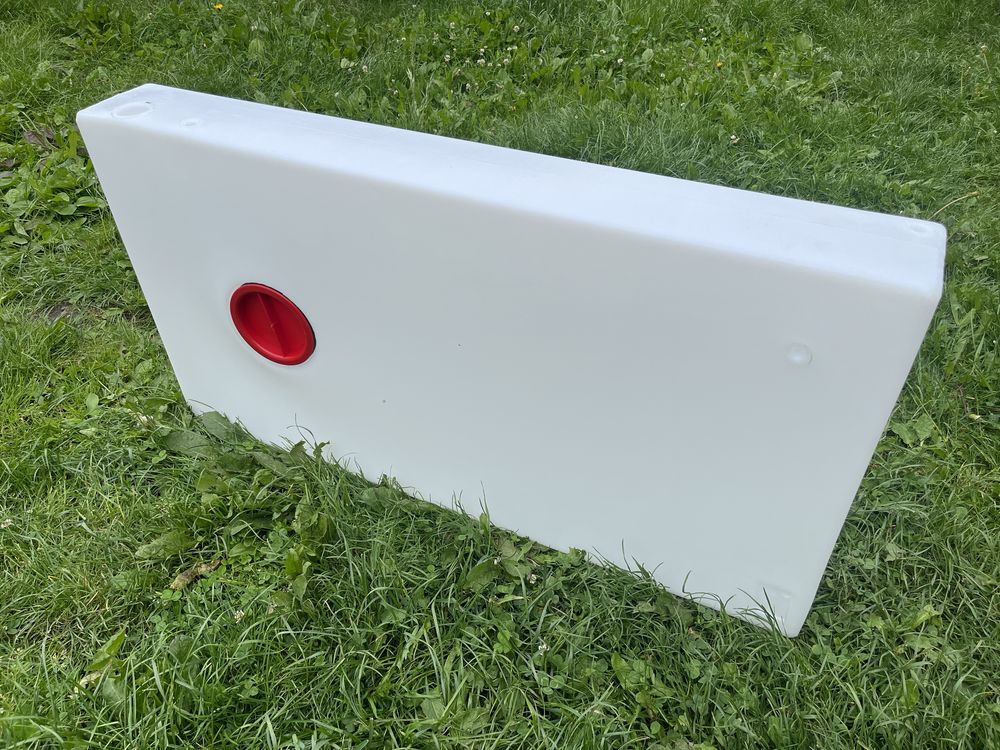 Zbiornik do kampera łódki na wode płaski 13cm 74 litry