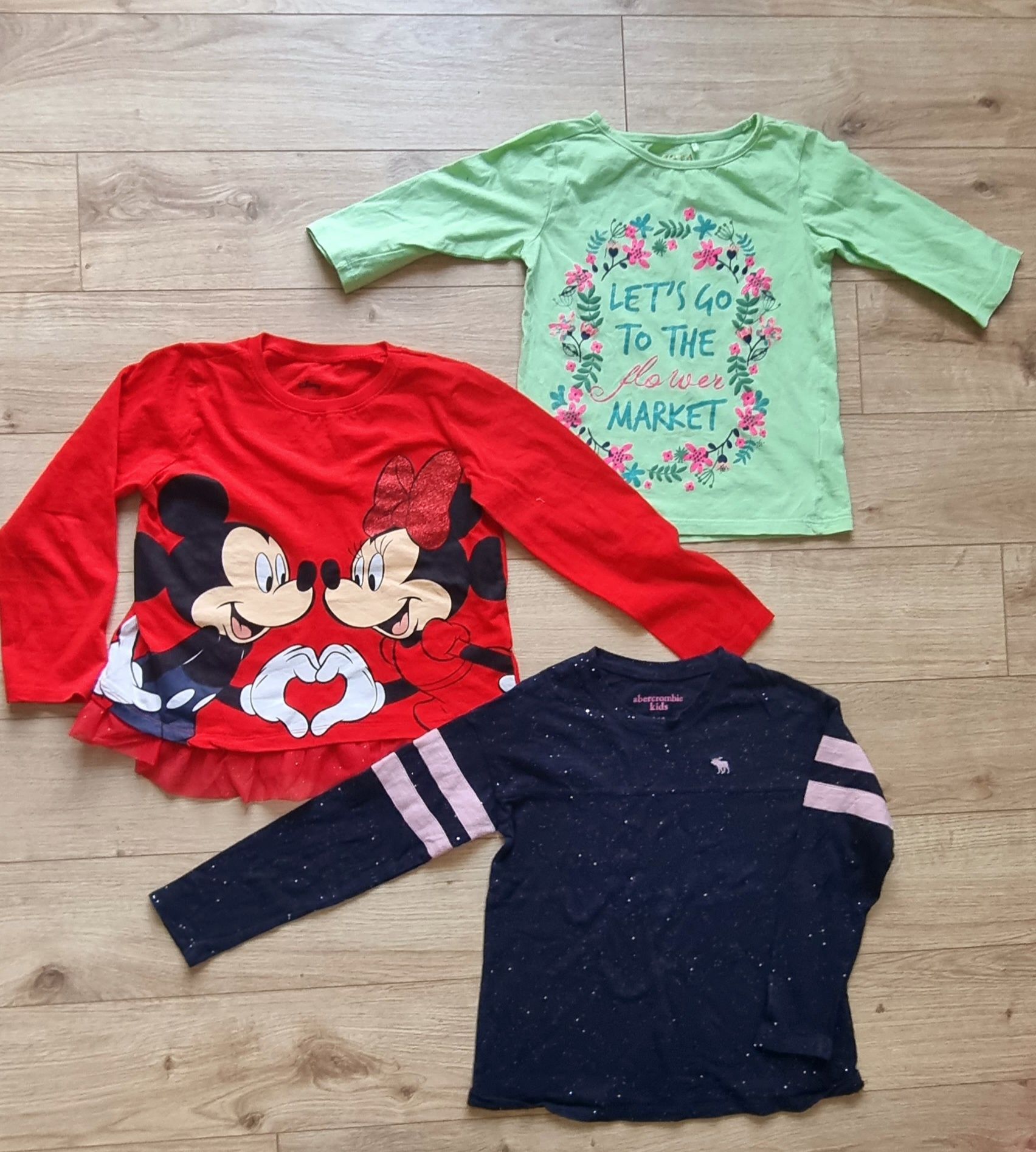 Bluzka świąteczna myszka Minnie 7 8 Abercrombie koszula rękawe 122 128