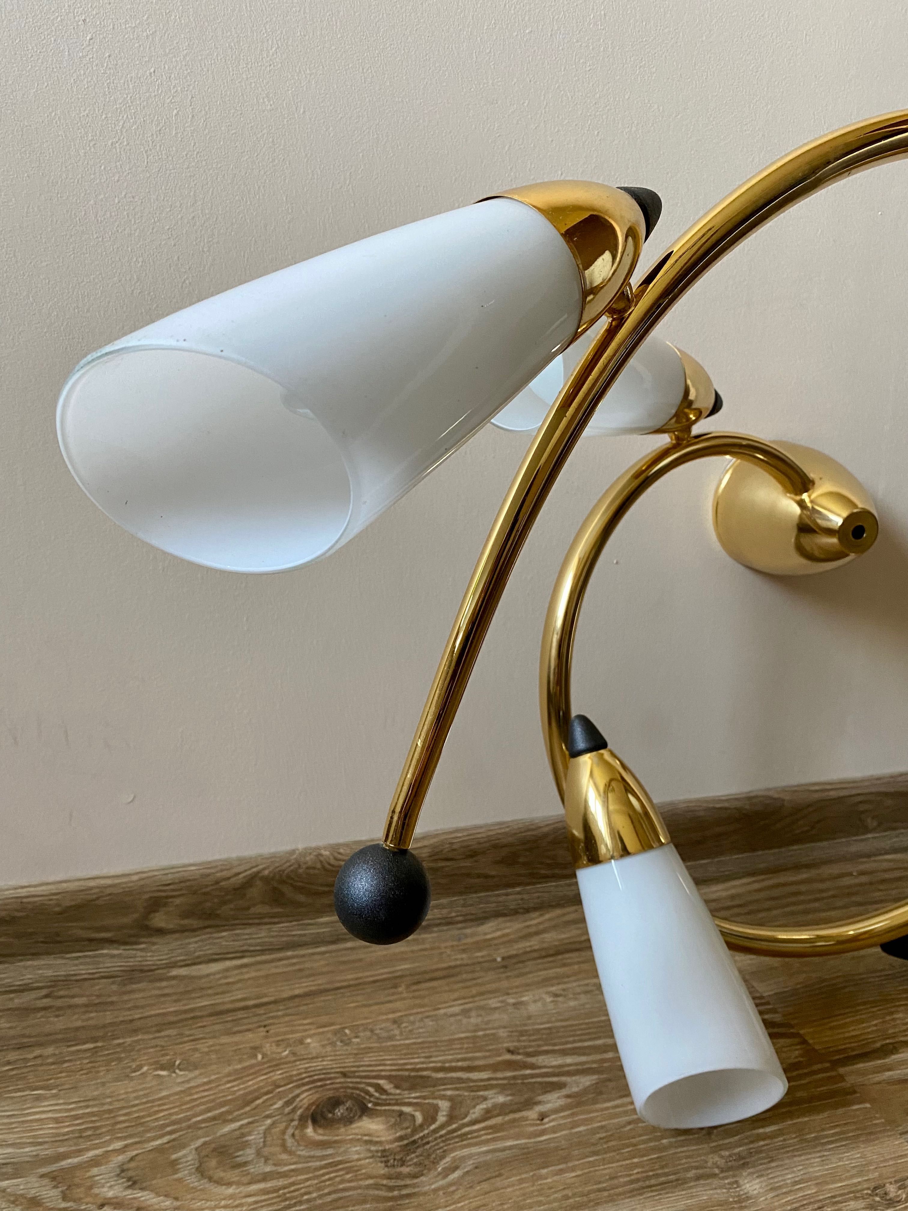Złoty żyrandol | Złota lampa sufitowa