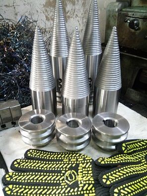 Дровокол конусний. ШкІви.  Повний комплект з маховиком на 220V. Конуса