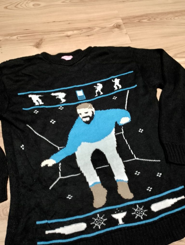 Czarny Damski Sweter Drake Hotline Blink
