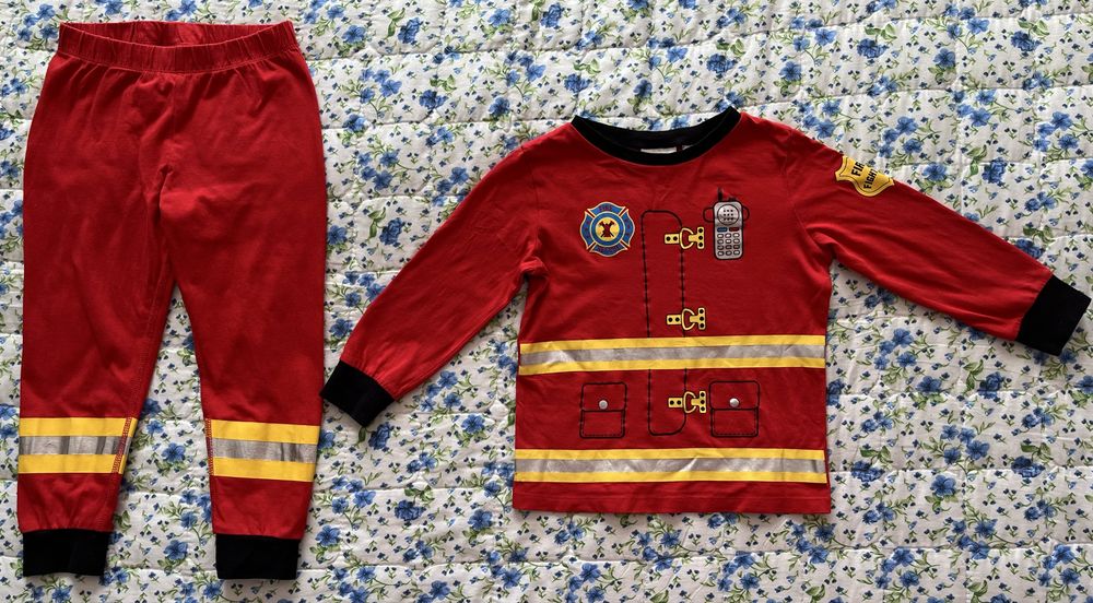 Piżama strój strażaka H&M 98-104 cm. 100% bawełna