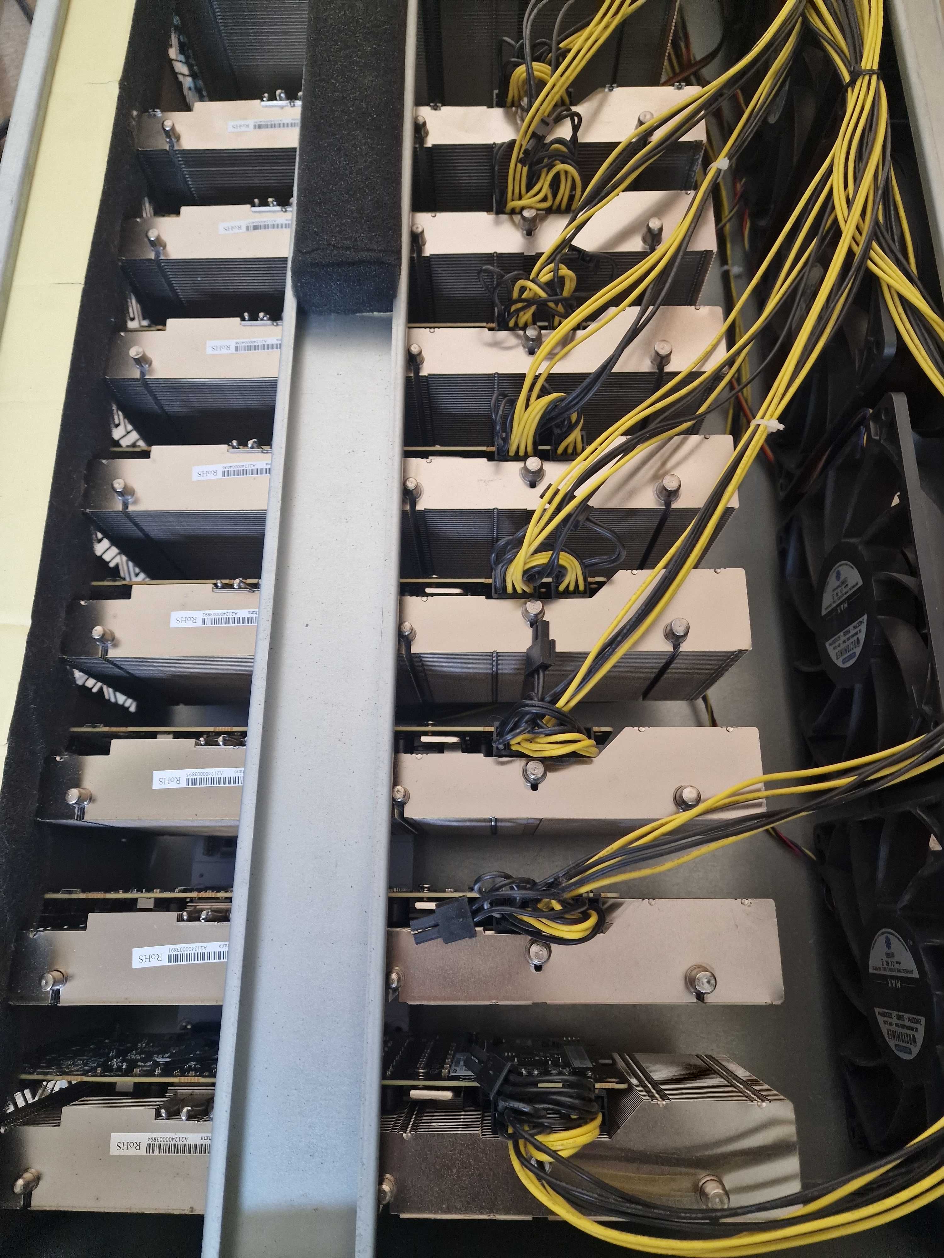 Rig de Mineração 8 Placas gráficas RX 5700 XT Sapphire