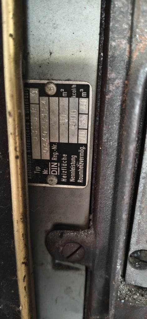 Piec Koza 4,4kW Węgiel drzewo rura 125 fi niemiecki