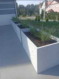 Donica betonowa 100cm x 50cm x 50cm Duża nowoczesna biała