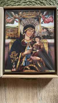 Piękny obrazek Matki Boskiej, ikona prosta 19X16cm