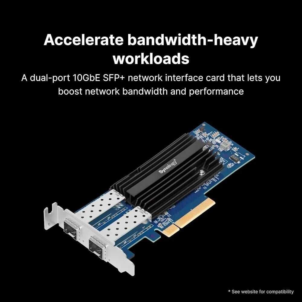 Synology E10G21-F2 Placa de Rede 10GbE SFP+ Dual  NOVO