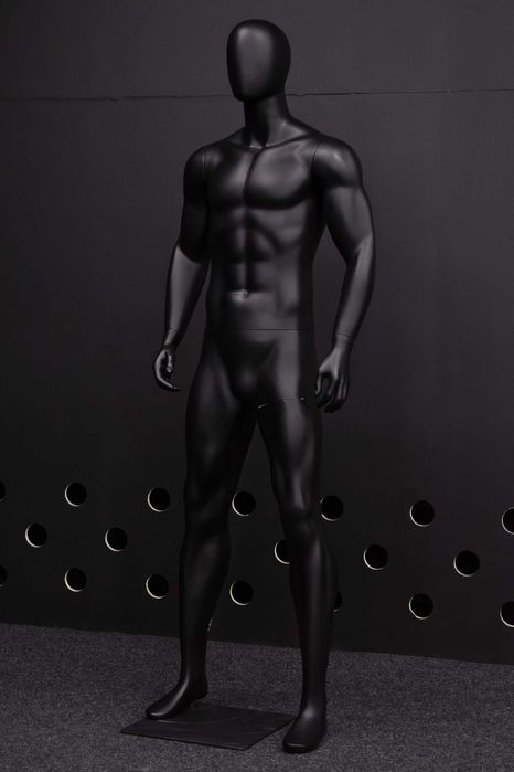 Manekin sklepowy wystawowy stojący całopostaciowy 190 cm męski czarny