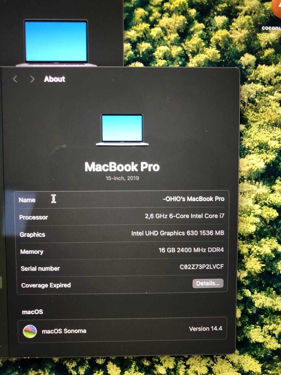 Macbook Pro 15` 2019 года