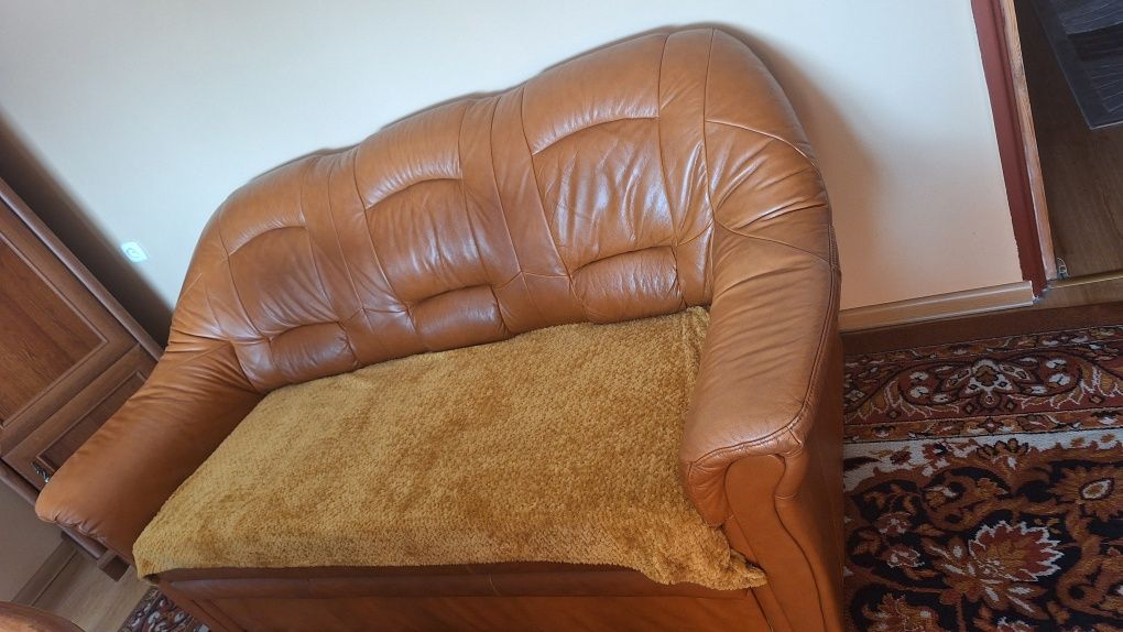 Sofa skórzana i 2 fotele