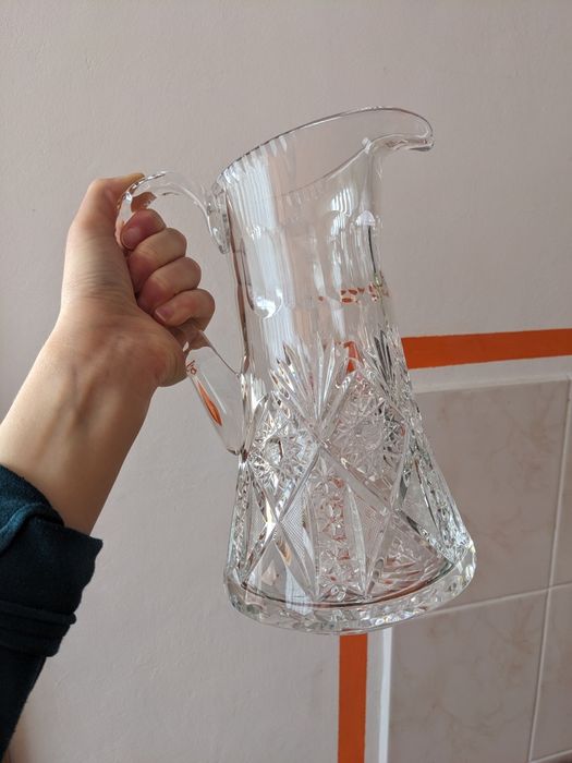 Dzbanek szkło kryształ PRL