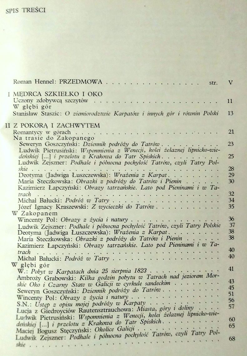 Tatrami urzeczeni, Dawna turystyka w słowie i obrazie, R. Hennel, 1979