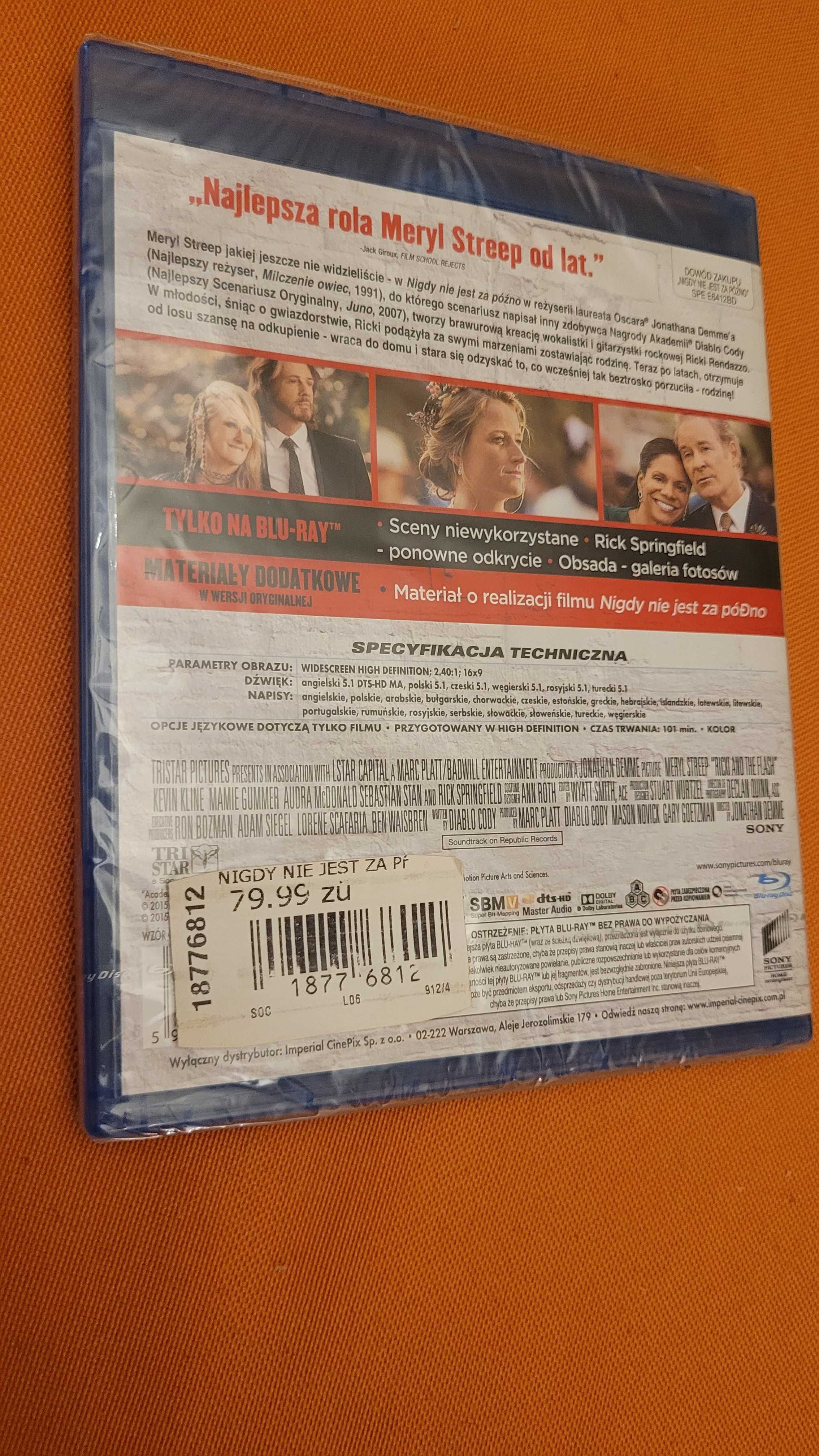 Film Nigdy nie jest za późno Blu-ray nowy folia