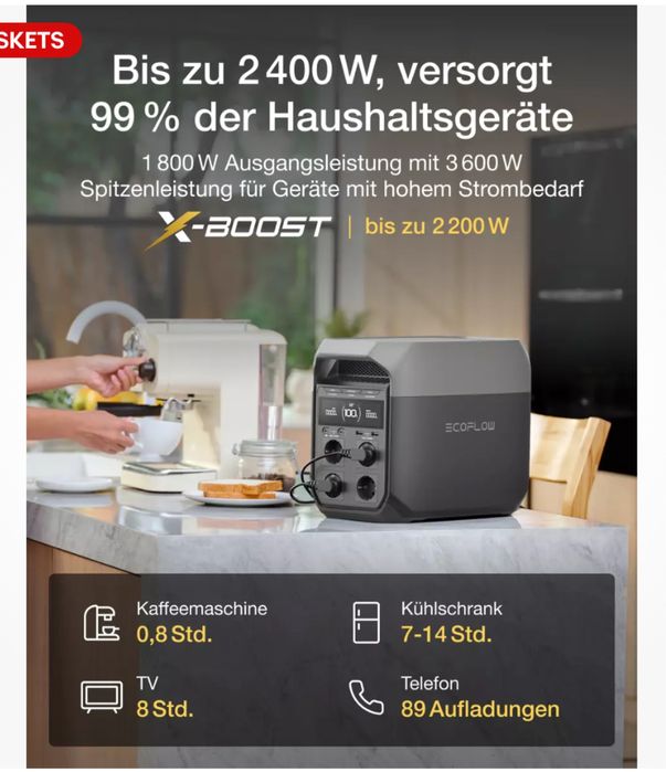 Ecoflow Delta 3 Tragbare 1024Wh