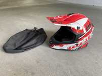 Capacete motocross criança vermelho WULF