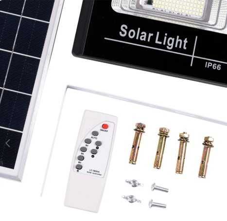 Holofote LED solar 30W 6500K Painel: Bateria 6V/6W