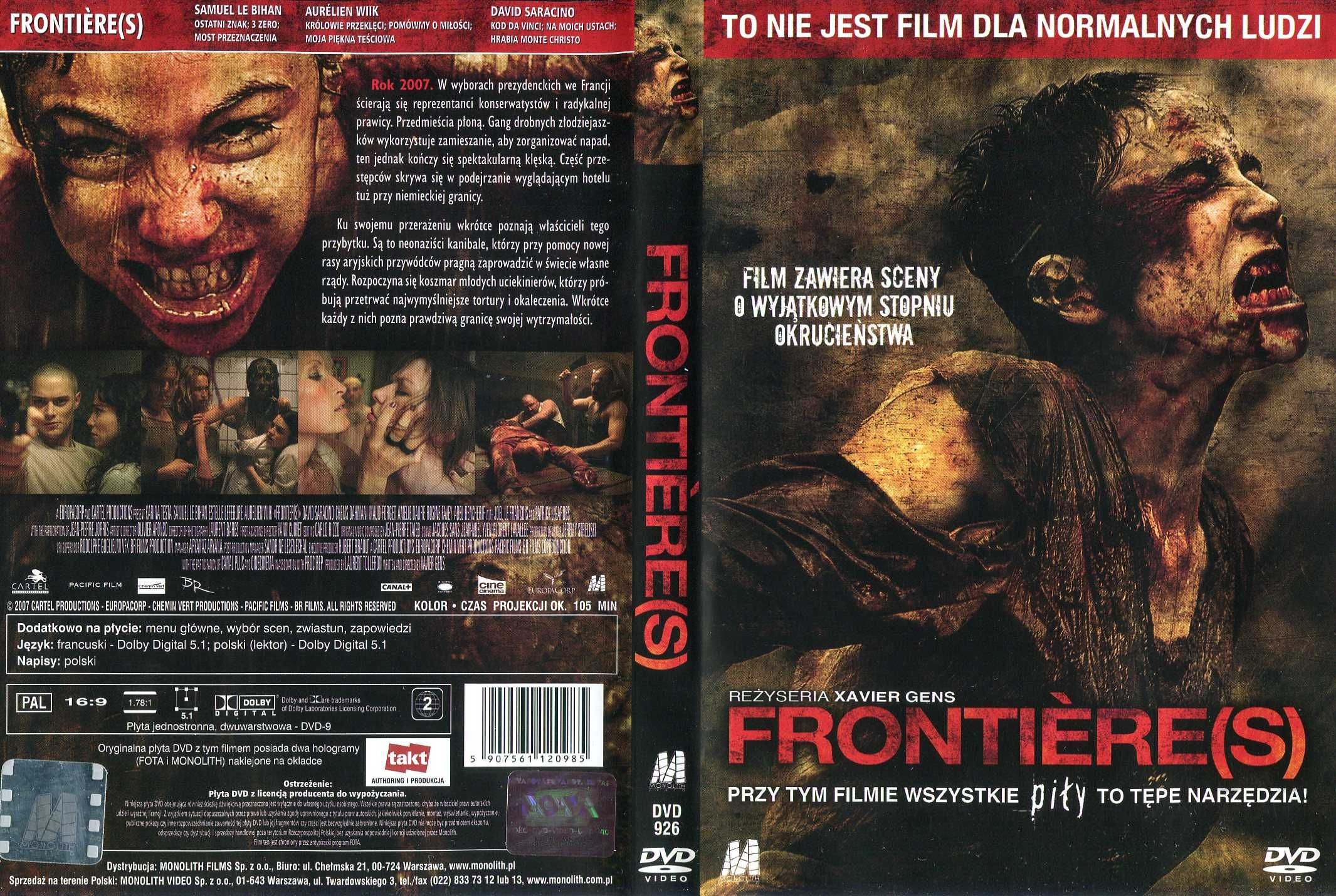 Frontieres płyta dvd