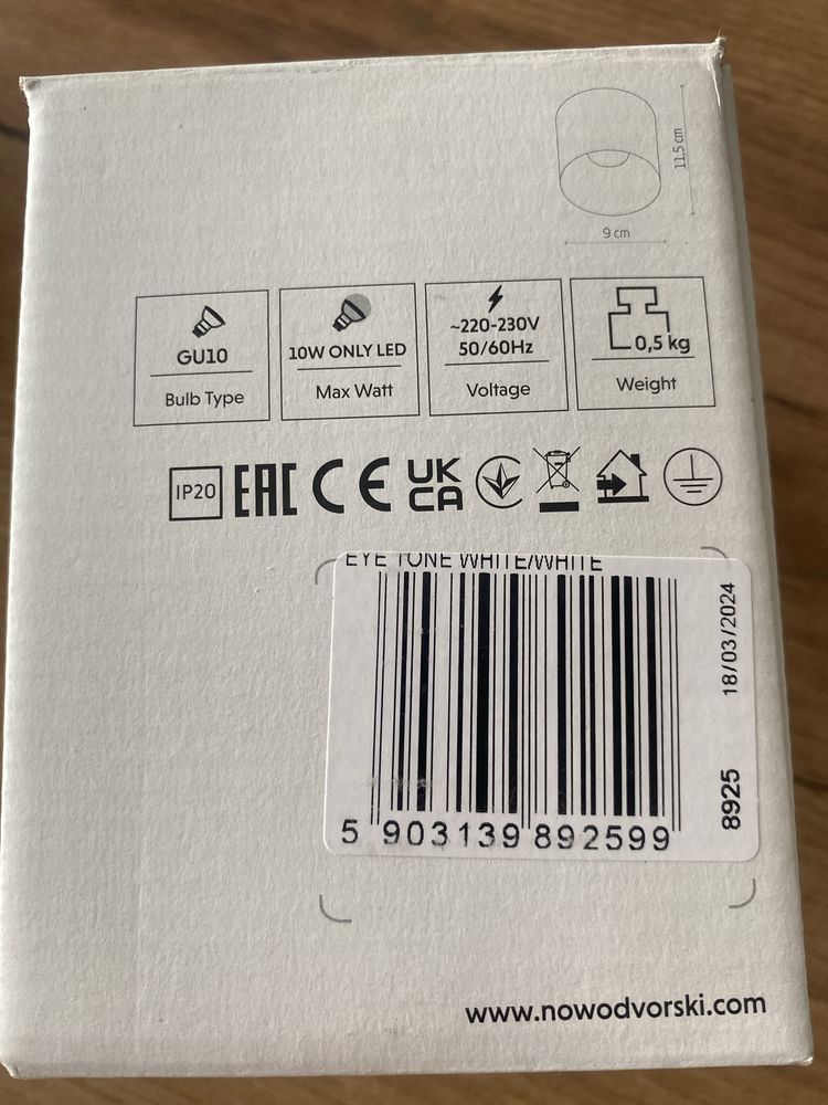 Lampa sufitow eye tone white 8925