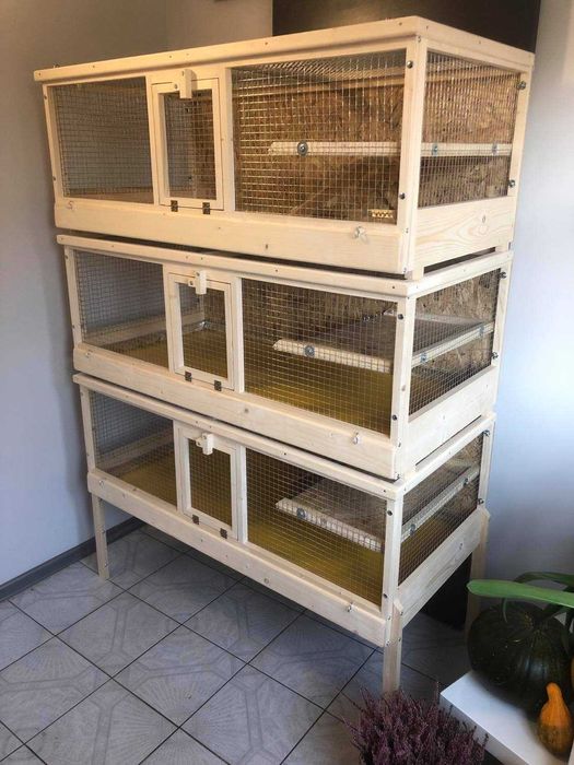 Klatka drewniana zagroda dla królika świnki morskiej, królika.