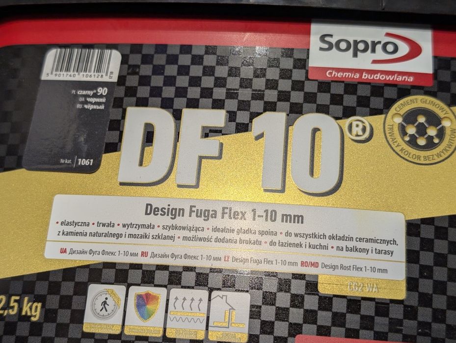 Fuga Sporo Design Flex 1-10mm - czarna, Sopro DF 10, 2,3kg