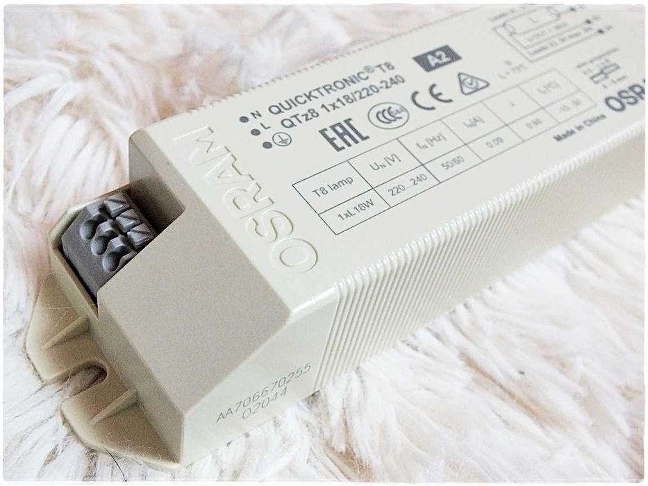 Statecznik elektroniczny OSRAM T8 1x18W do świetlówek w terrarium UVB