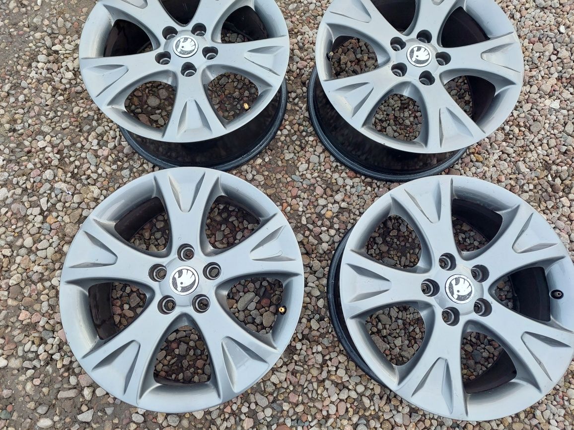 Alufelgi 17 skoda 5×112 oryginalne SUPER STAN