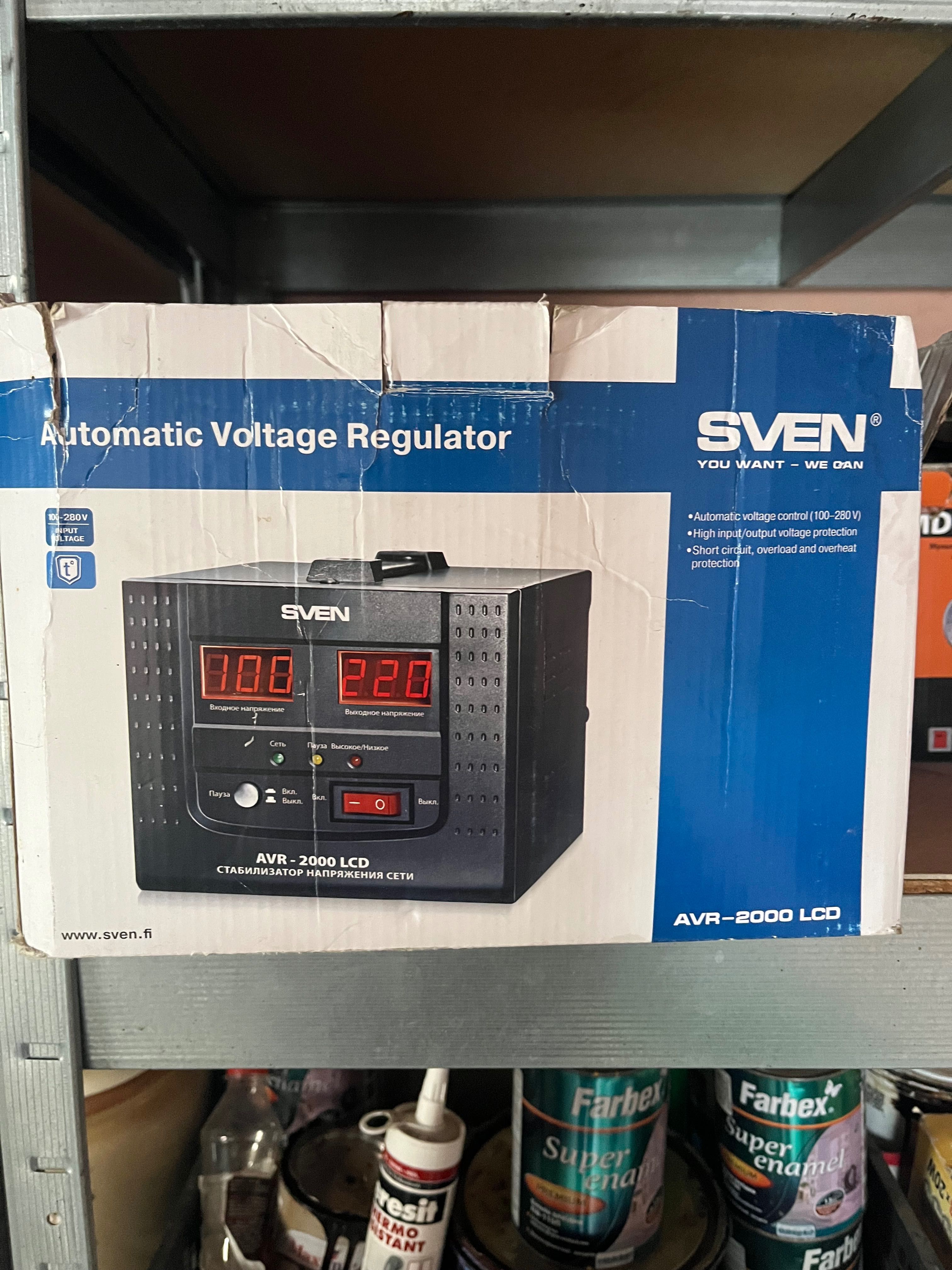 Стабілізатор напруги мережі Sven AVR-2000 LCD