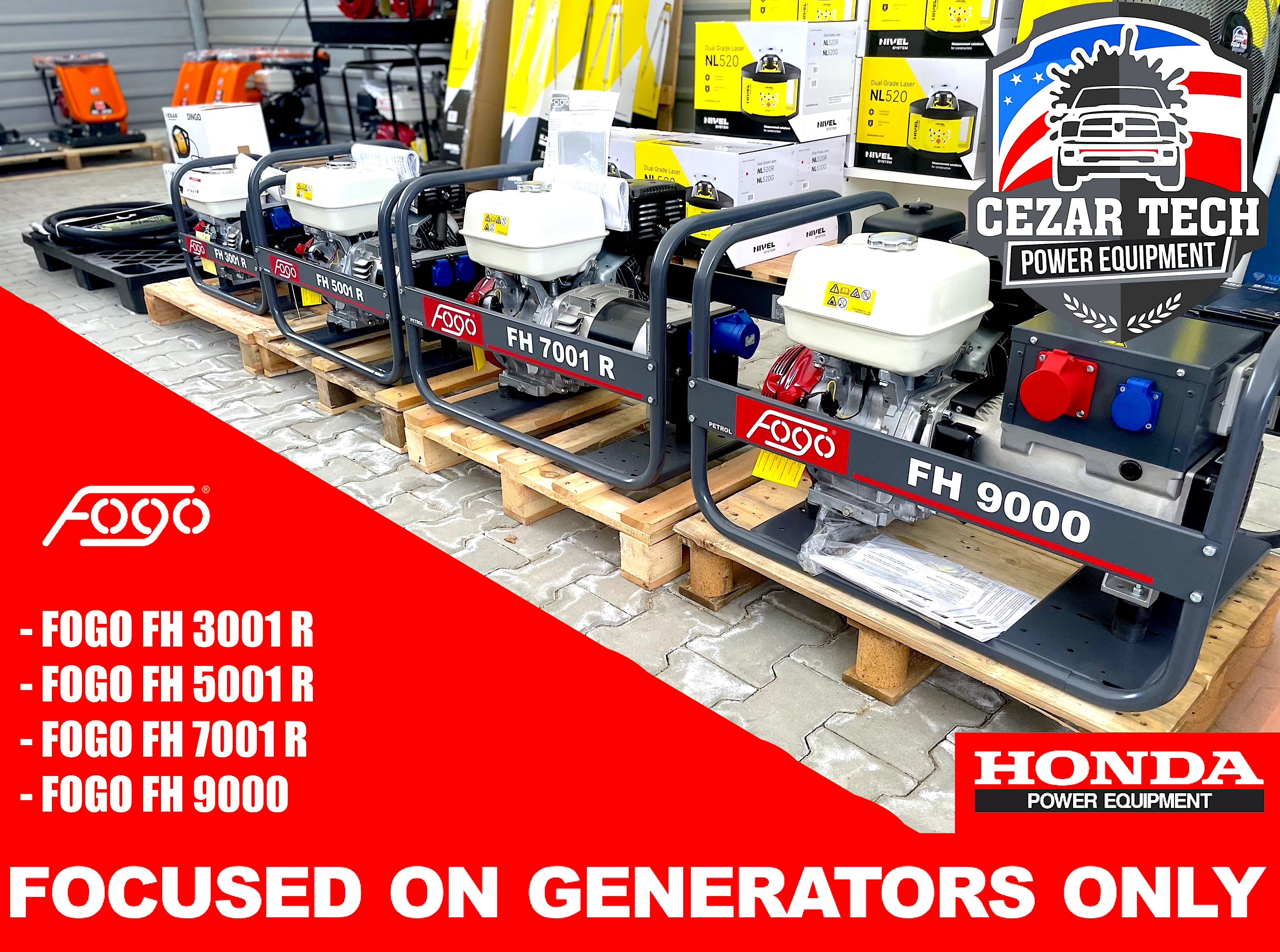 Agregat prądotwórczy Fogo FH 3001 R, 3 kW ,HONDA GX 200 Nowy  FV ,