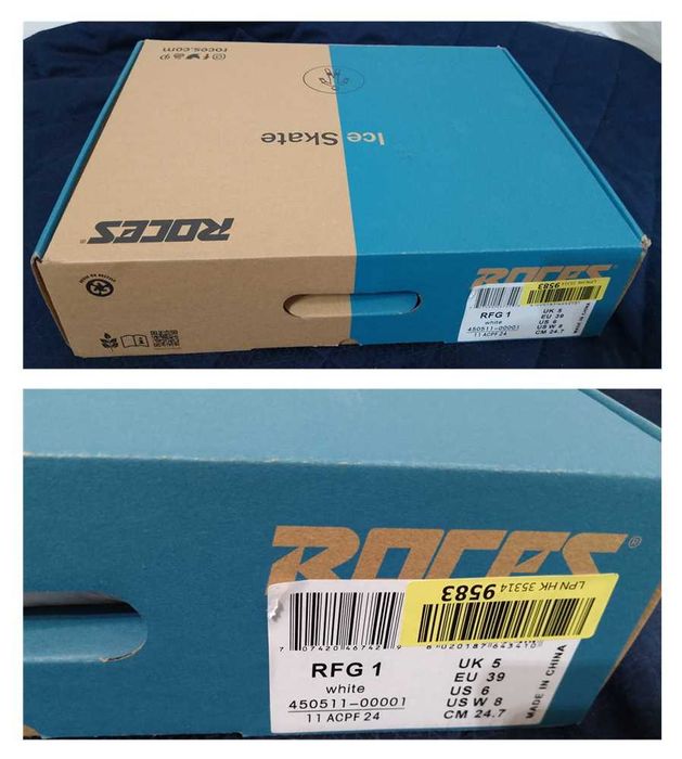 Roces patins de gelo em couro premium (307)
